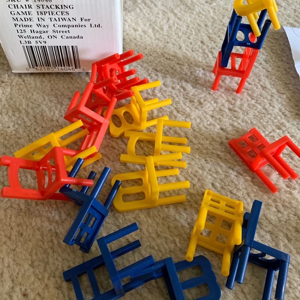 Mini stacking chair game for the family